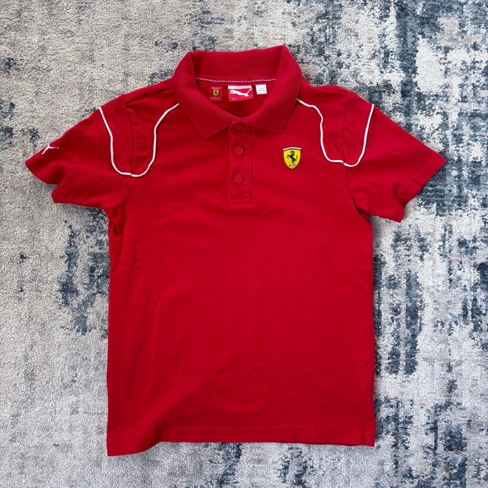 Ferrari Kids Polo in Bold Red